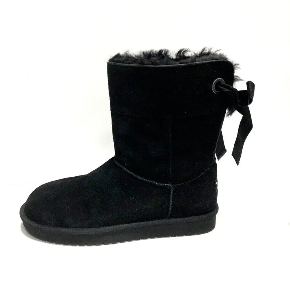 Koolaburra Womens Andrah Short Boot Black Size 10 M